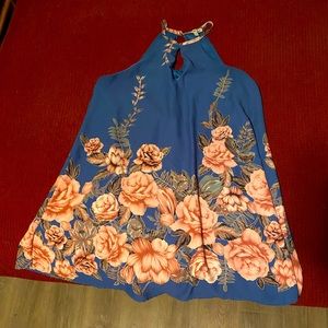 Blue floral Charlotte Russe dress.